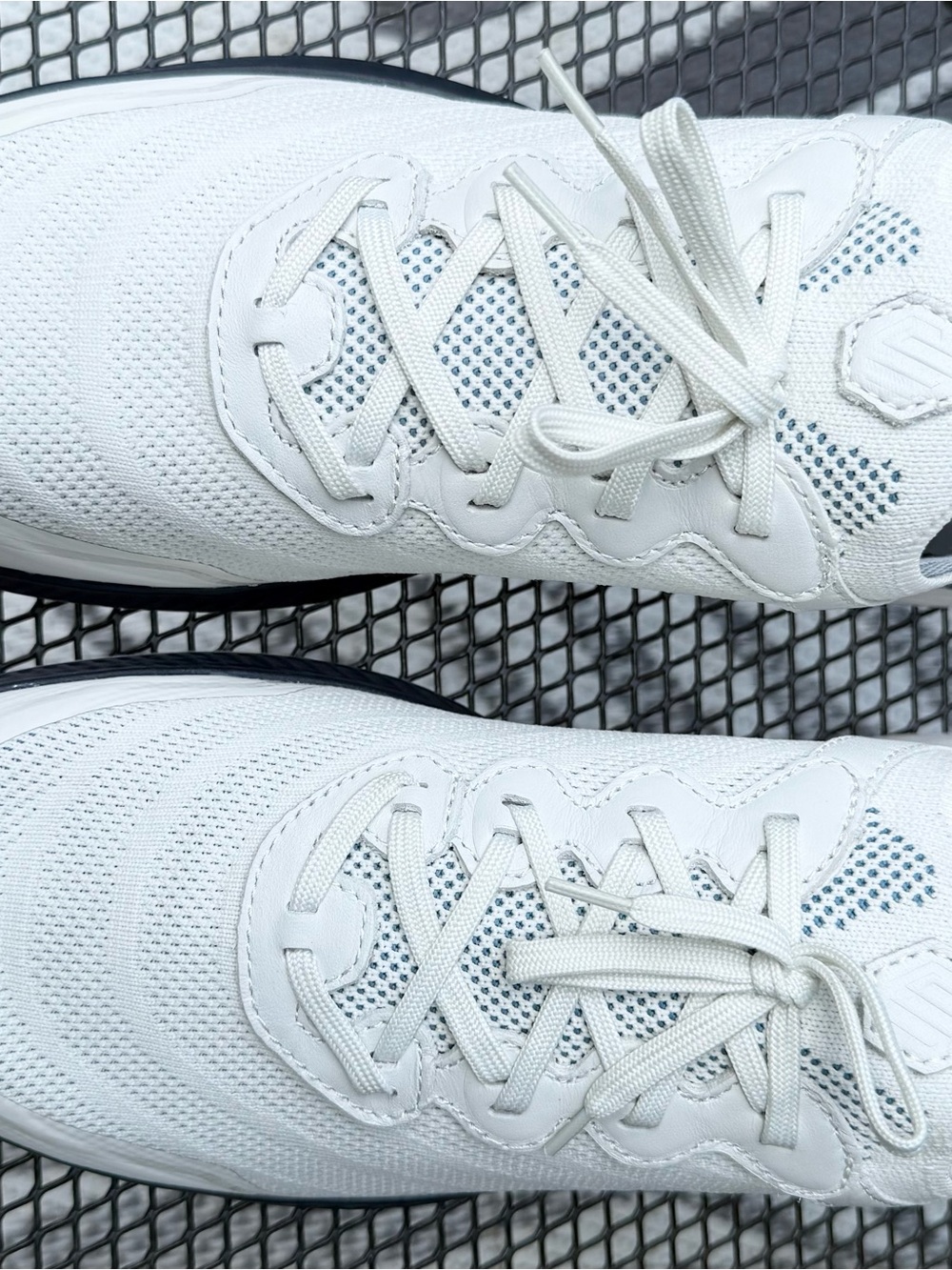 Johnston & Murphy Men’s White Athletic Sneakers with Subtle Navy Accents